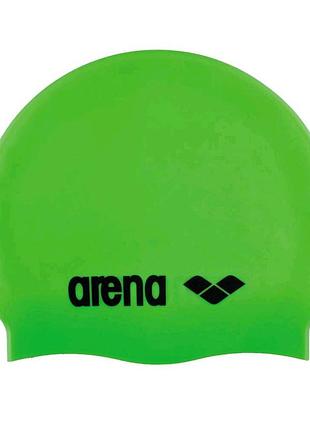 Шапка для плавания arena classic silicone jr зеленый дит osfm