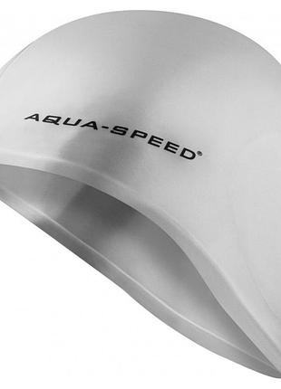Шапка для плавания aqua speed ear cap 5875 серебристый уни osfm