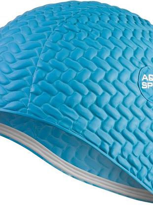 Шапка для плавання aqua speed bombastic tic-tac 5714 блакитний жін osfm