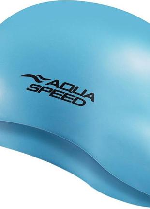 Шапка для плавания aqua speed mono 9118 голубой уни osfm