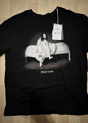 Футболка billie eilish cropp нова з біркою розмір s чорна