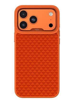 Чехол-накладка kajsa glamorous collection pyramid pattern with magsafe для apple iphone 17 pro, кейс с объемной текстурой