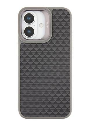 Чехол-накладка kajsa glamorous collection pyramid pattern with magsafe для apple iphone 17 , кейс с объемной текстурой