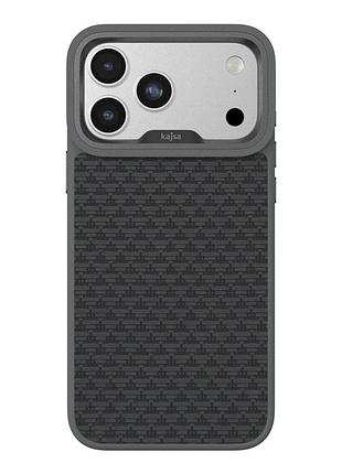 Чохол-накладка kajsa glamorous collection pyramid pattern with magsafe для apple iphone 17 pro, кейс з об'ємною текстурою