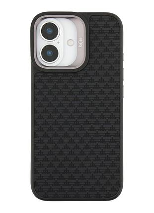 Чехол-накладка kajsa glamorous collection pyramid pattern with magsafe для apple iphone 17 , кейс с объемной текстурой
