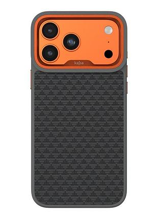 Чехол-накладка kajsa glamorous collection pyramid pattern with magsafe для apple iphone 17 pro , кейс с объемной текстурой