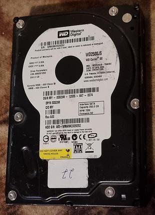 0% (235 Гб ок) hdd 3.5 250 гб wd 7200 27.2/50.5 жорсткий диск wd2500js-75ncb2 western digital