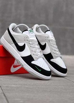 Осінні чоловічі кросівки nike dunk сірі замшеві весняні, чоловічі кеди найк данк осінь демісезонні 44