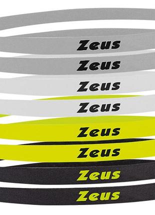 Пов`язка на голову zeus set hairbands 8 pz сірий, білий, жовтий, чорний уні ofsm