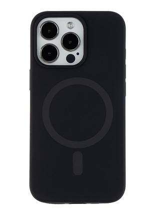 Чехол накладка glow silicone case with magsafe для apple iphone 13 pro панель-накладка для телефона магнитная зарядка black