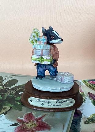 Колекційна фігурка "barnaby badger" (барсук барнабі), the leonardo collection, англія.