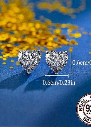 Сережки срібні з фіанітами swarovski  925