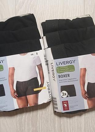 Черные мужские трусы боксеры большого размера набор боксерок livergy