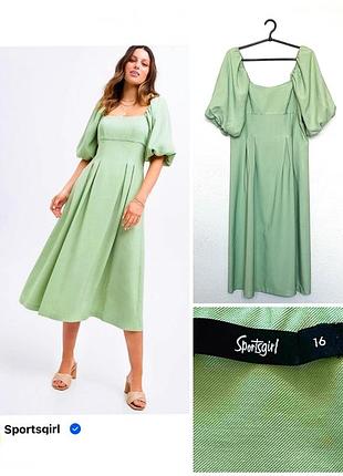 Міді сукня рукава пуффи sportsgirl mariah puff sleeve midi dress,  p. 16