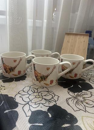 Порцелянові кухлі з принтом фазана бренду laura ashley.