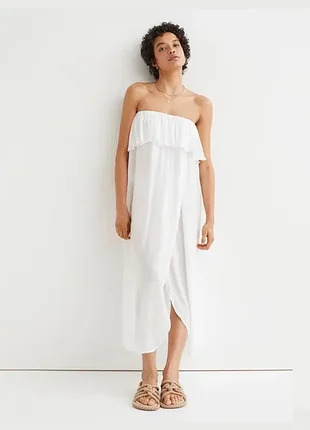 Білий подовжений топ h&m