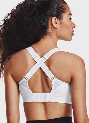 Женский белый топ спортивный ua infinity high bra under armour xs