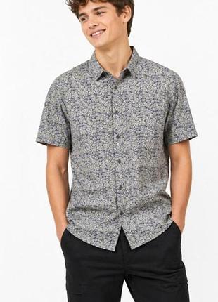 Брендова чоловіча рубашка,короткий рукав, розмір m, бренду john lewis 
модель slim fit