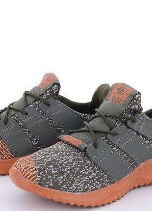 Кросівки чоловічі ok shoes штучний нубук колір хакі (39-41р) код 3204