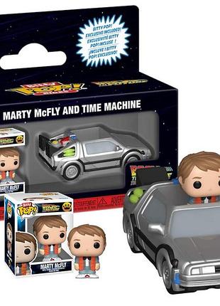 Фігурка funko bitty pop! rides marty mcfly and time machine назад у майбутнє