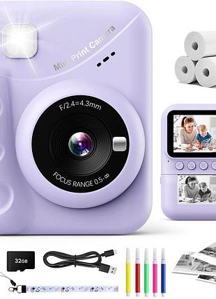 Фотопринтер calinegam m9 hd екран 48mp фотокамера для дітей