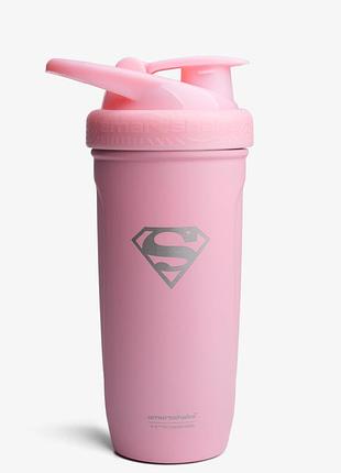 Шейкер спортивний smartshake reforce 900ml supergirl pink