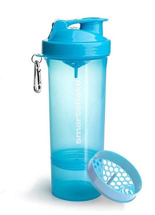 Шейкер спортивный smartshake slim 500ml neon blue