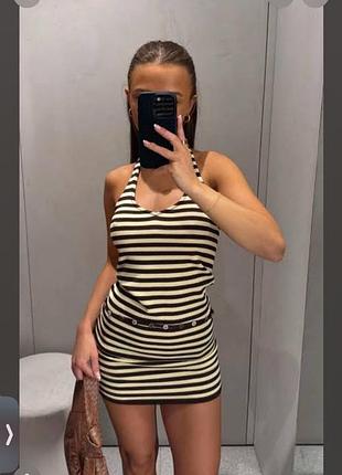 Жіноча вязана міні сукня zara