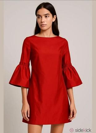 Стильное коттоновое яркое мини платье туника zara