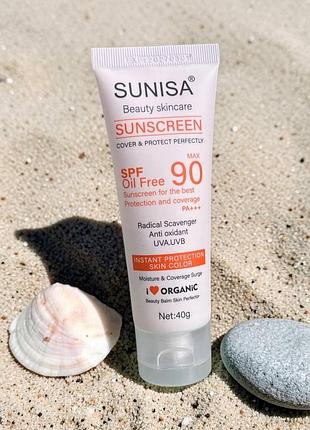 Крем солнцезащитный sunisa spf 90 oil free spf 90 pa +++, 40 г