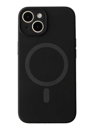 Чохол glow silicone case full camera with magsafe для iphone 13 black