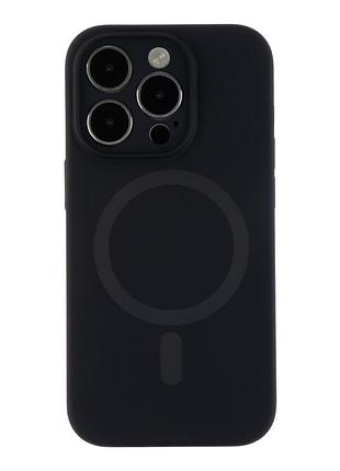 Чохол glow silicone case full camera with magsafe для iphone 14 pro black