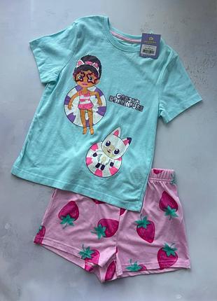 Пижама на девочку летняя gabby's dollhouse primark р.122 см (6-7 лет)