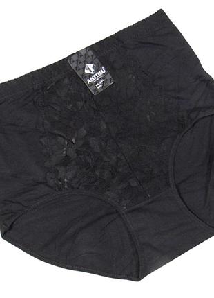 Утягивающие высокие трусики хлопок 5xl черные anttifu 3154
