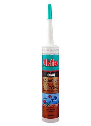 Силікон akfix акваріумний 310 мл прозорий (100aq) (sa080)
