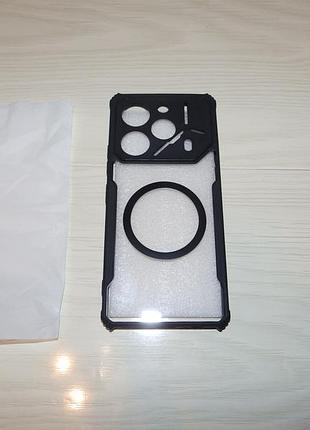Прозорий протиударний чохол rzants для tecno pova 6/6 pro з magsafe