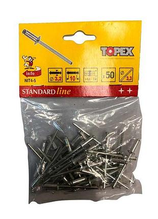 Заклепка toolex 3.2 x 10мм (50шт) (15e302)