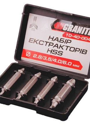 Набір екстракторів для гвинтів granite 4шт (10-40-004)