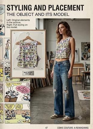 Большой размер! яркий кроп-топ в комиксы disney mickey mouse от primark, размер 2xl (50-52-54)