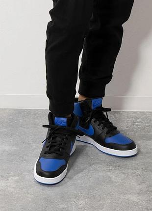 Чоловічі оригінальні шкіряні кросівки nike ebernon mid black (42р.26,5-27см)