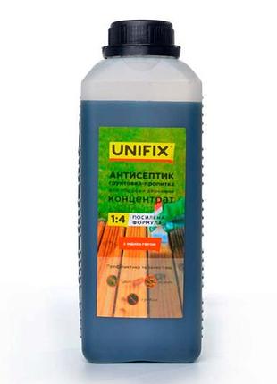 Антисептик ґрунтовка-просочення для обробки деревини unifix 1кг x 1:4 концентрат (951161)