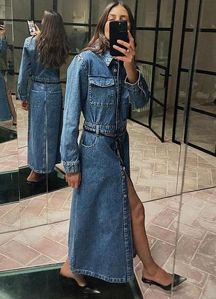 Невероятное джинсовое платье zara