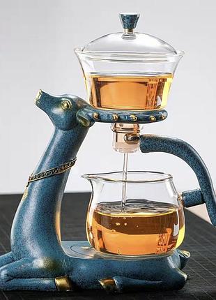 Чайник-заварник з формою оленя з магнітним дозатором (h1213) (300ml)
