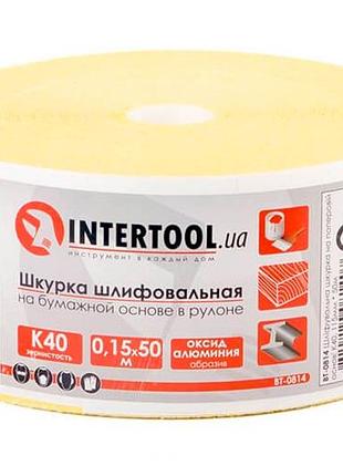 Шлифовальная шкурка intertool 115 мм x 50 м x p40 бумага (bt-0814)