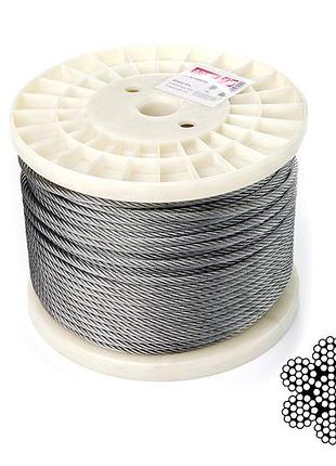 Трос нержавеющий apro 6мм x 100м (6х19+1x19) din 3060 (wr-g6n) (100 шт.)