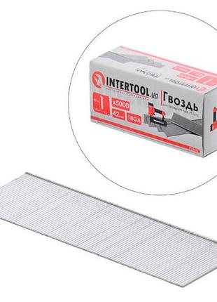 Цвях пневматичний intertool 42 мм (5000 шт.) (pt-8642)