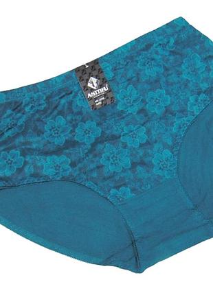 Трусики женские большие 5xl бирюзовые anttifu 3119
