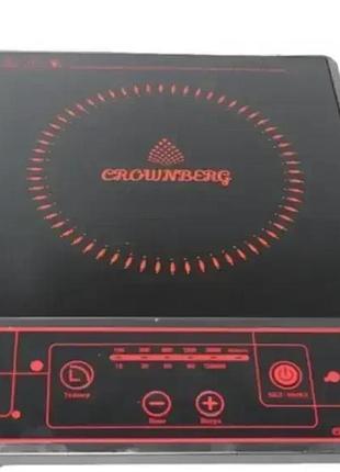 Плита настільна інфрачервона crownberg cb-1322 одна комфорка 2000вт чорна