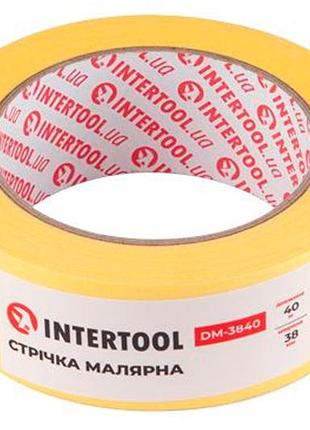 Лента малярная intertool 38 мм х 40 м желтая (dm-3840) (6 шт.)