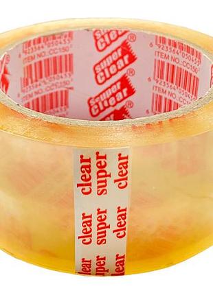 Скотч super clear 45мм x 45мкм x 150 прозрачный (д-с150)